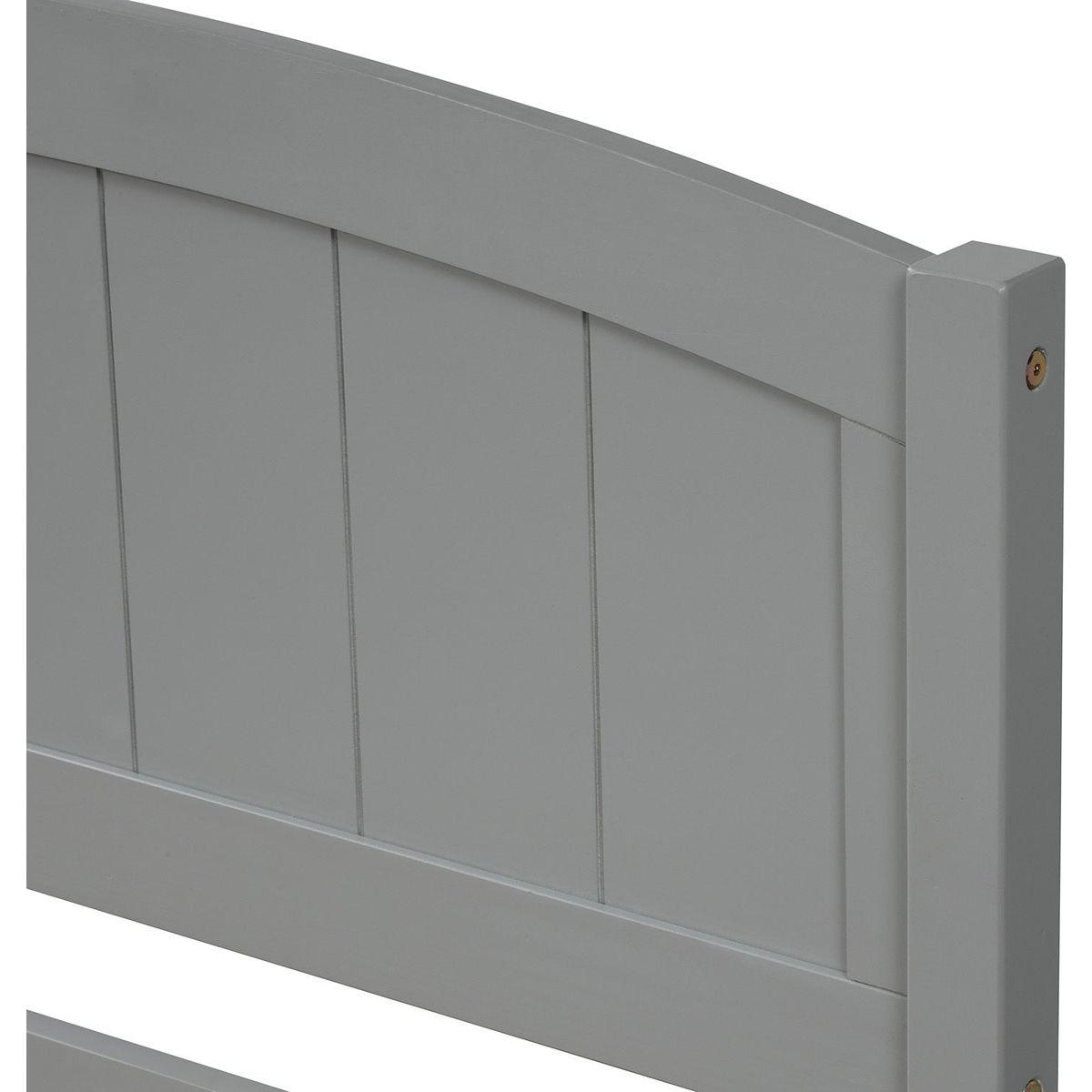 Twin size Platform Bed with Two Drawers, Gray