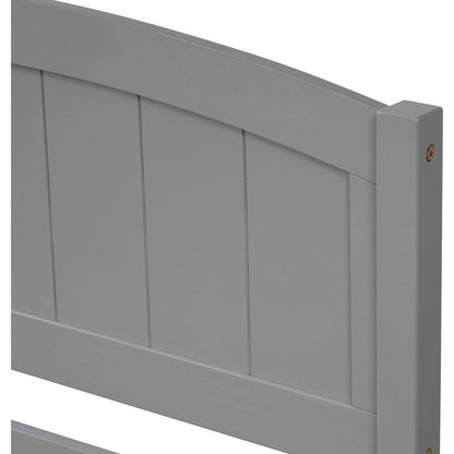 Twin size Platform Bed with Two Drawers, Gray