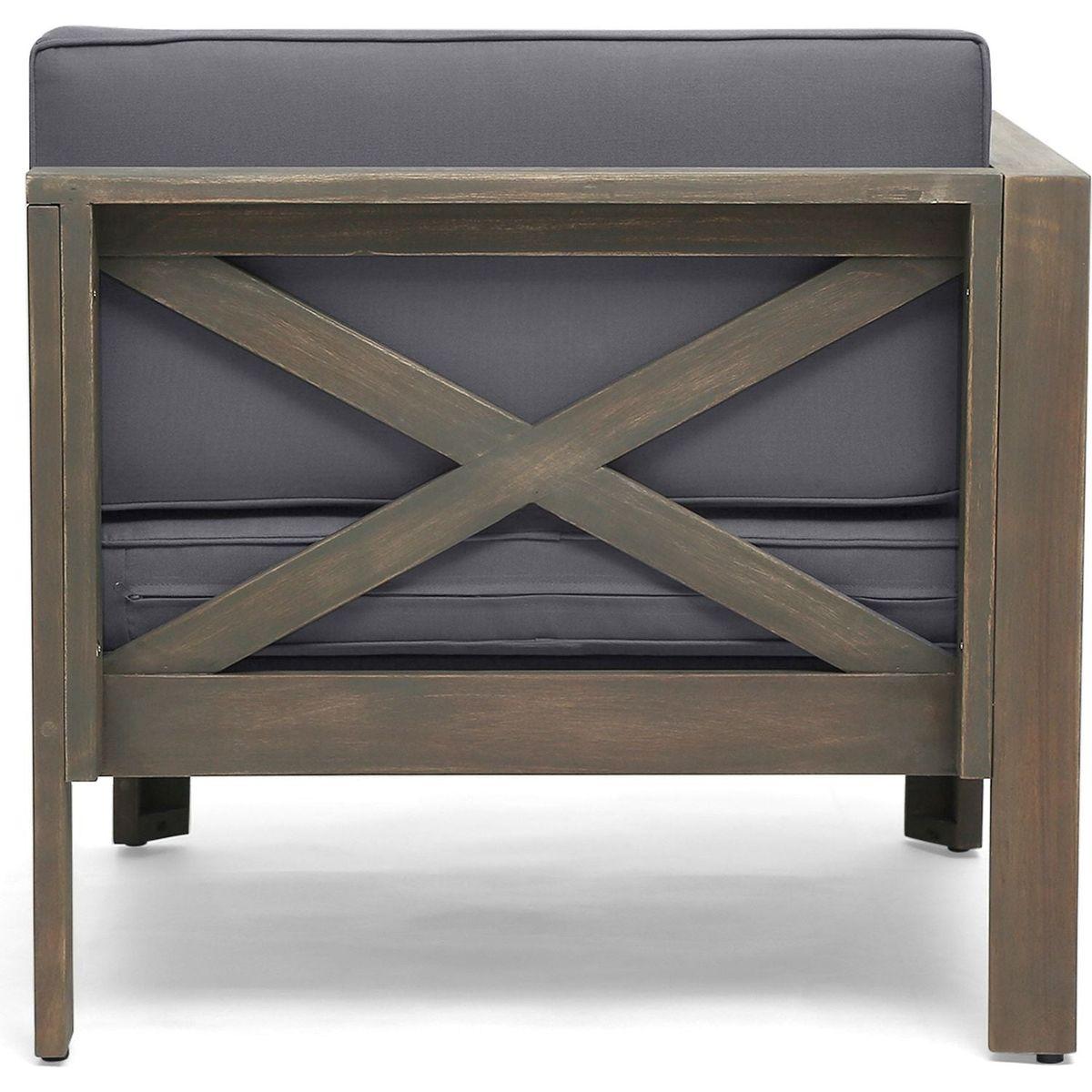 ALCOVE LSHAPE SOFA SET, DARK GREY