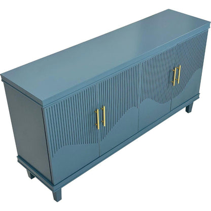 59.84"Large Size 4-Door Cabinet, Same as Living Room, Kitchen, Bedroom, Hallway (blue)