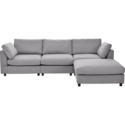 Upholstery Convertible Sectional Sofa, L Shaped Couch with Reversible Chaise