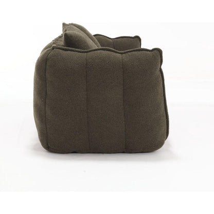 Soft beanbag chair with high resilience foam core for two people. The comfortable square recliner sofa is ideal for family members and friends engaged in games, reading, watching TV