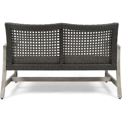 HAMPTON WOOD + WICKER LOVESEAT