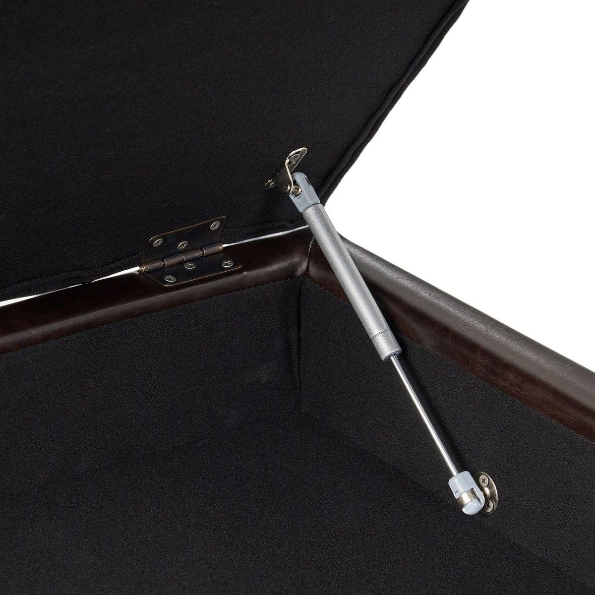 SQUARE OTTOMAN WITH STORAGE AND BOTTOM RACK