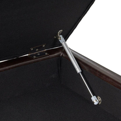 SQUARE OTTOMAN WITH STORAGE AND BOTTOM RACK