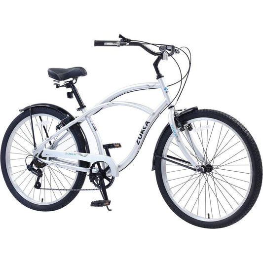 Men's Beach Cruiser Bike, 7 Speed Bicycles, 26"Inch Multiple Colors