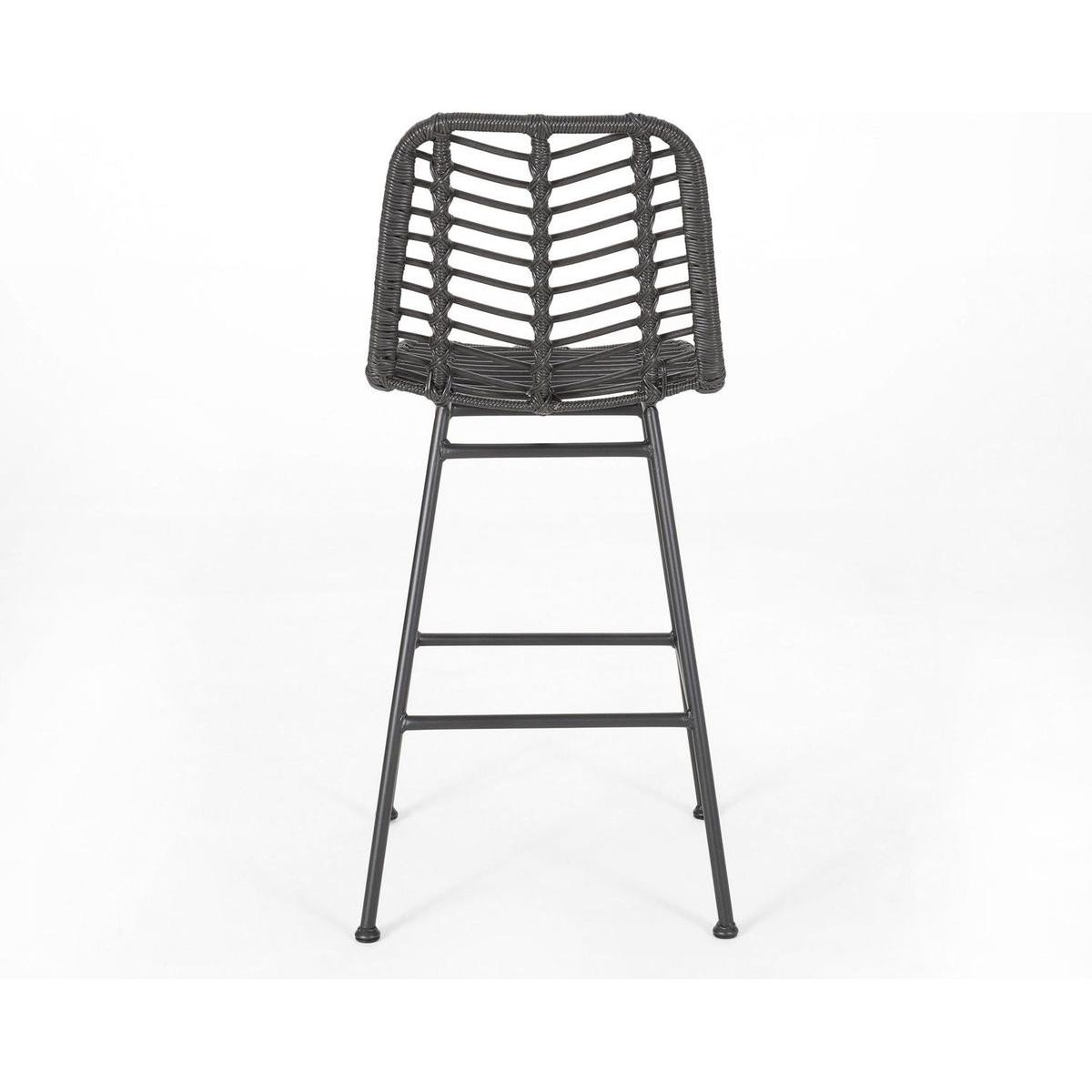Sawtelle Outdoor Wicker Barstools (Set of 2)