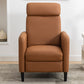 Modern Artistic Color Design Adjustable Recliner Chair PU Leather for Living Room Bedroom Home Theater, Burnt Orange