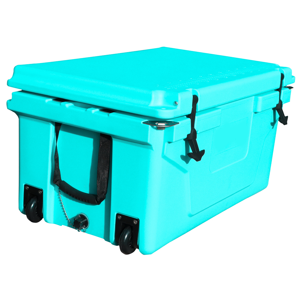 Hot Selling Blue color 65QT Outdoor cooler fish ice chest Box 2022 Popular Camping Cooler Box