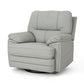 39.5" Wide Faux Leather Power Swivel Standard Recliner