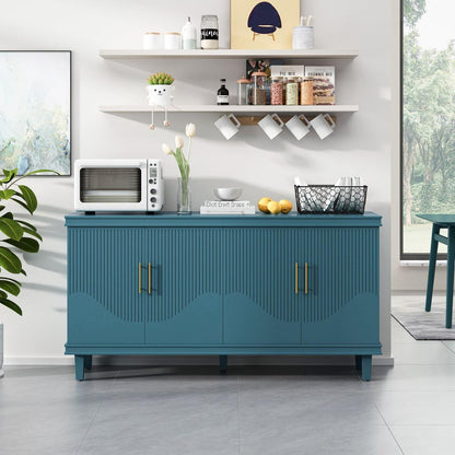 59.84"Large Size 4-Door Cabinet, Same as Living Room, Kitchen, Bedroom, Hallway (blue)