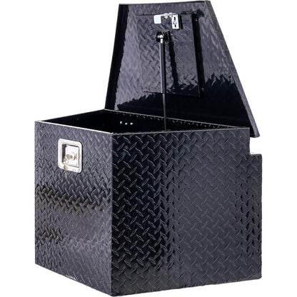 29inch Aluminum tool box,heavy duty truck bed tool box,outdoor trailer pickup storage tool box,RV storage organizer,underbody box w/lock keys,black 29x16.5x18.5inch