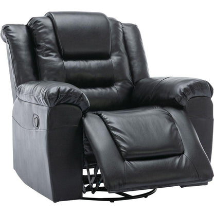 360Swivel and Rocking Home Theater Recliner Manual Recliner Chair with Wide Armrest for Living Room,Bedroom, Black