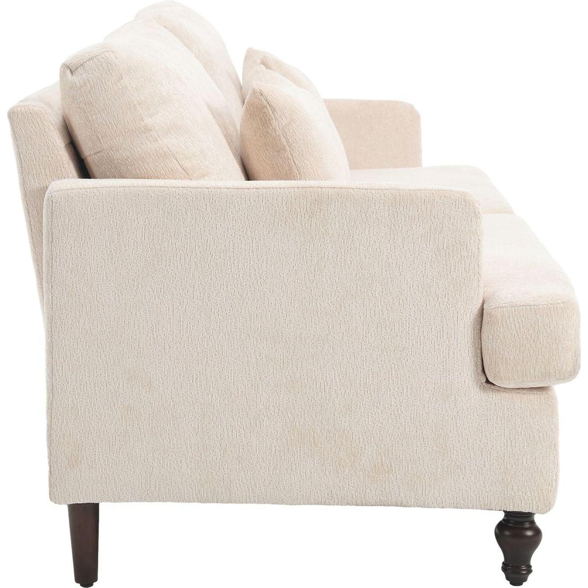 Modern chenille Fabric Loveseat, 2-Seat Upholstered Loveseat Sofa Modern Couch