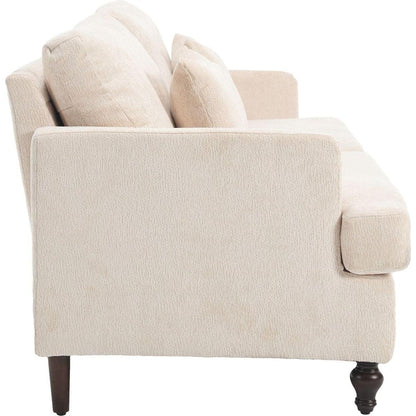 Modern chenille Fabric Loveseat, 2-Seat Upholstered Loveseat Sofa Modern Couch