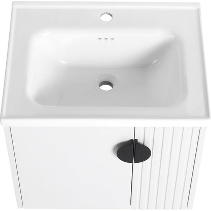 24 Inch Bathroom Vanity with Sink, For Small Bathroom, Bathroom Vanity with Soft Close Door