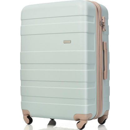 Luggage Sets New Model Expandable ABS Hardshell 3pcs Clearance Luggage Hardside Lightweight Durable Suitcase sets Spinner Wheels Suitcase with TSA Lock 20"24"28"(Grey Green)