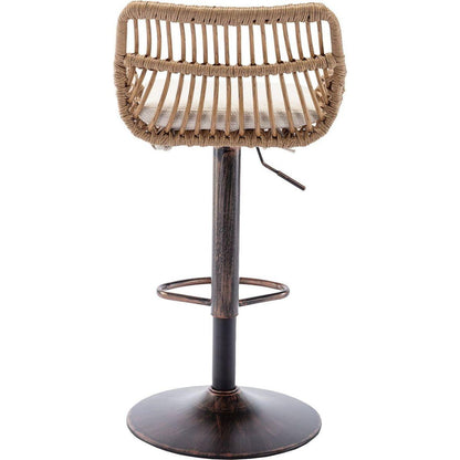 Swivel Bar Stools Set of 2 Adjustable Counter Height Chairs with Footrest for Kitchen, Dining Room 2PC/SET