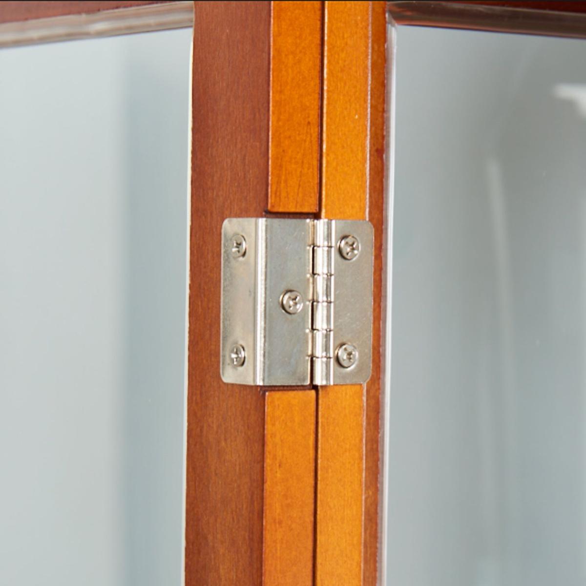 Curio Cabinet Lighted Curio Diapaly Cabinet with Adjustable Shelves and Mirrored Back Panel, Tempered Glass Doors (OAK, 6 Tier), (E26 light bulb not included)