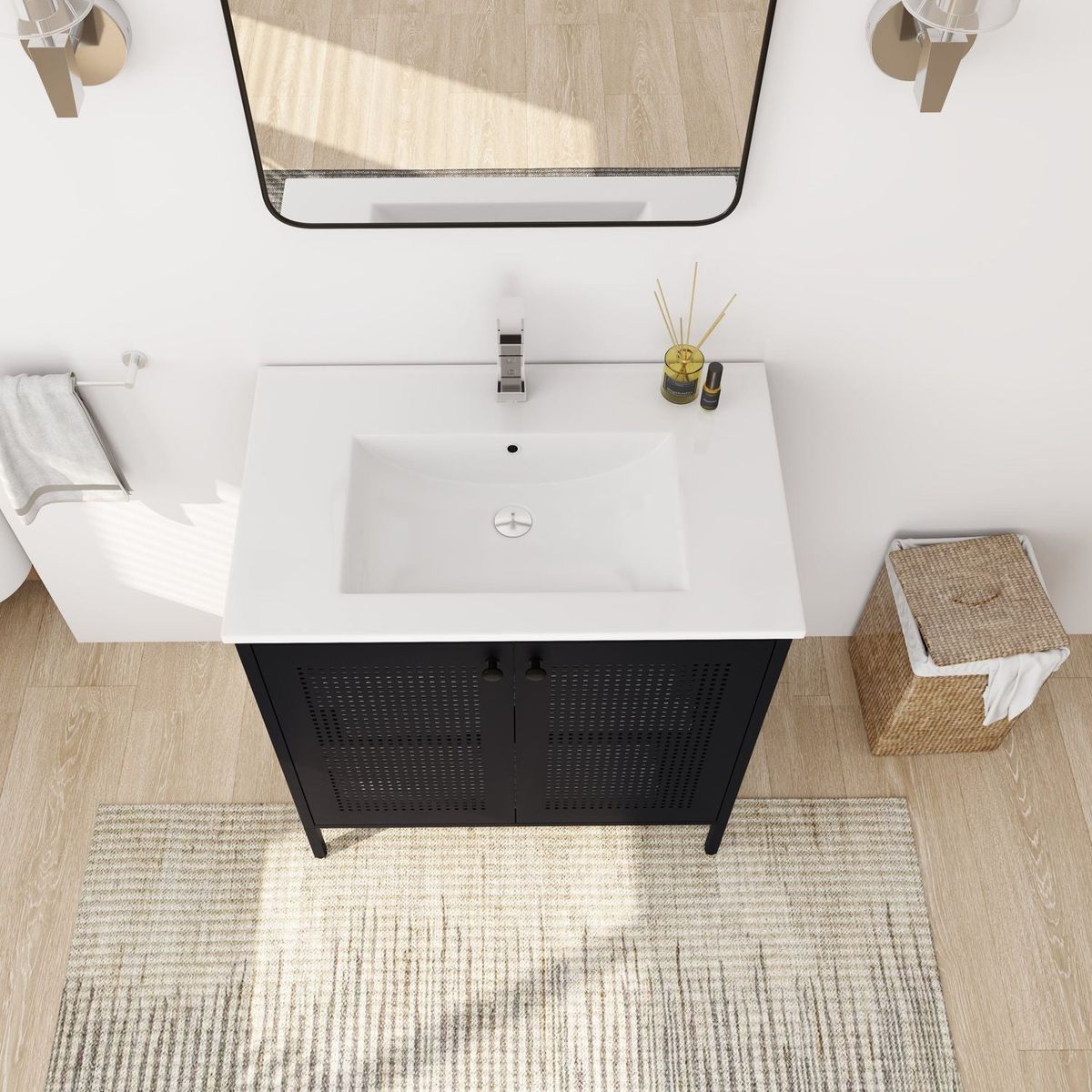 30 Inch Freestanding Bathroom Vanity With Ceramic SInk