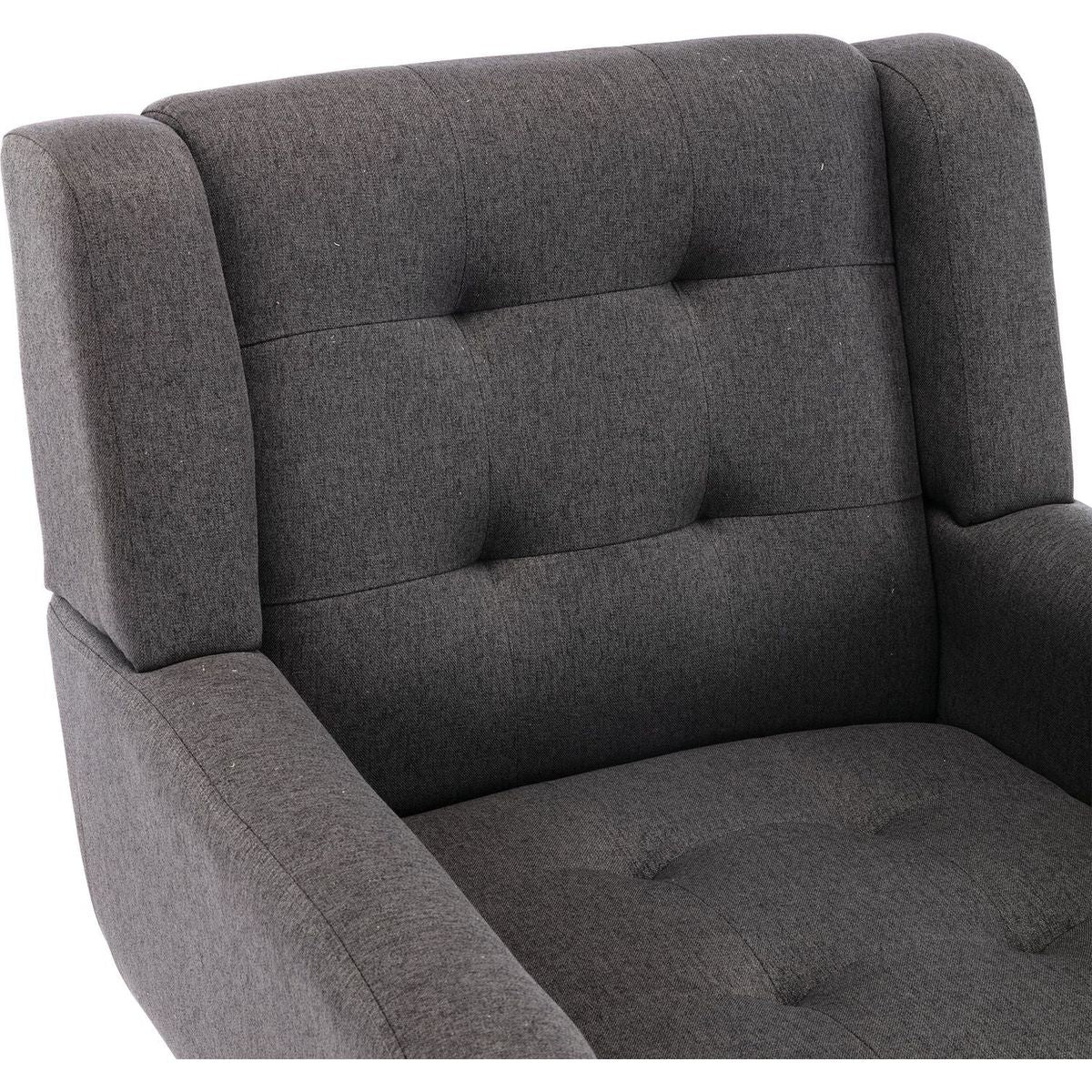 Modern Soft Linen Material Ergonomics Accent Chair Living Room Chair Bedroom Chair Home Chair With Black Legs For Indoor Home