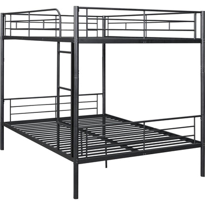 Full Over Full Metal Bunk Bed, Black