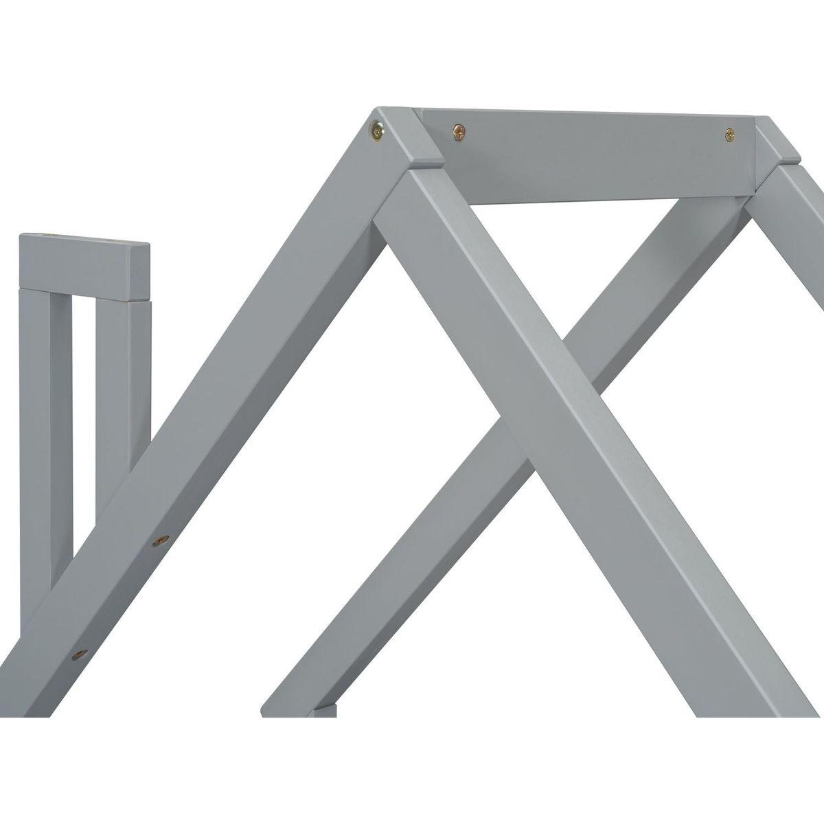 House-shaped Wooden writing Desk,Kids study Table,Bookshelf & Toy Storage,Grey