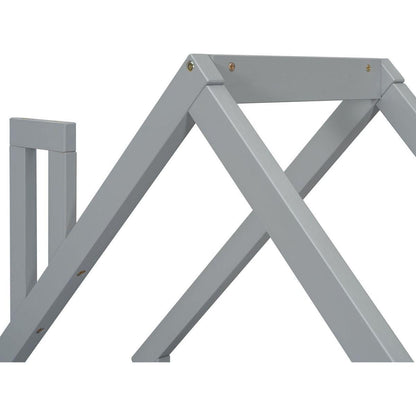 House-shaped Wooden writing Desk,Kids study Table,Bookshelf & Toy Storage,Grey