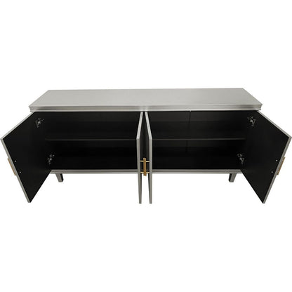 70.07"Large Size 4-Door Cabinet, Same as Living Room, Kitchen, Bedroom, Hallway (Champagne)