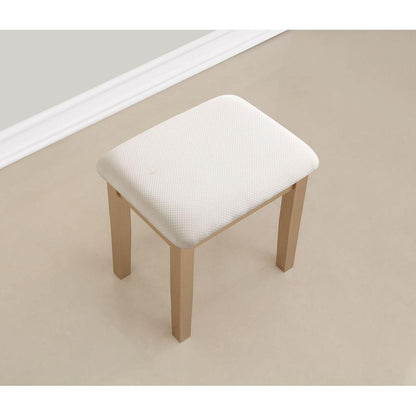 Moniys Wood Moniya Makeup Vanity Table and Stool Set, Gold
