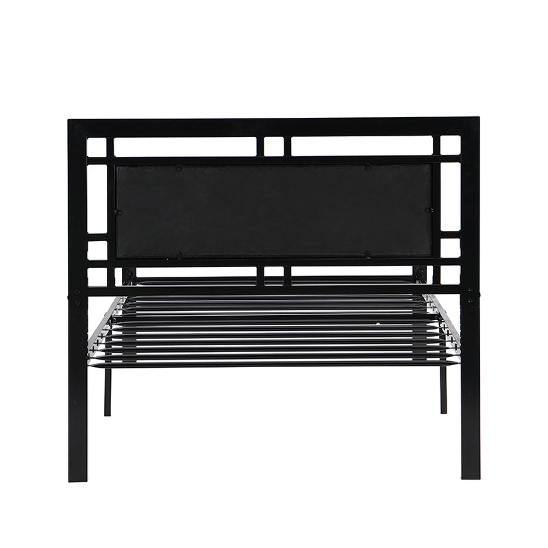 Twin Size metal bed Sturdy System Metal Bed Frame, Modern style and comfort to any bedroom, black