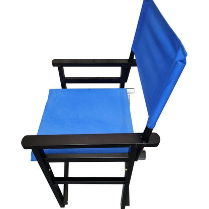 Folding Chair Wooden Director Chair Canvas Folding Chair Folding Chair 2pcs/set populus + Canvas (Color : Blue)