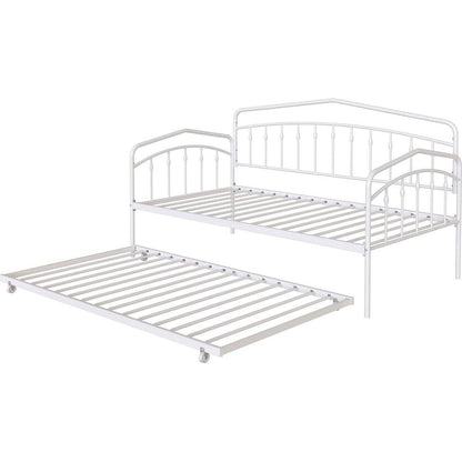 Fox Twin Daybed with Twin Trundle, White