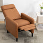 Modern Artistic Color Design Adjustable Recliner Chair PU Leather for Living Room Bedroom Home Theater, Burnt Orange