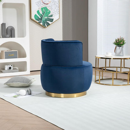 360 Degree Swivel Cuddle Barrel Accent Sofa Chairs, Round Armchairs with Wide Upholstered, Fluffy Velvet Fabric Chair for Living Room, Bedroom, Office, Waiting Rooms