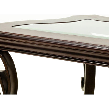 Sofa Table, Glass table top, MDF W/marble paper middle shelf, powder coat finish metal legs. (54"Lx20"Wx30"H)