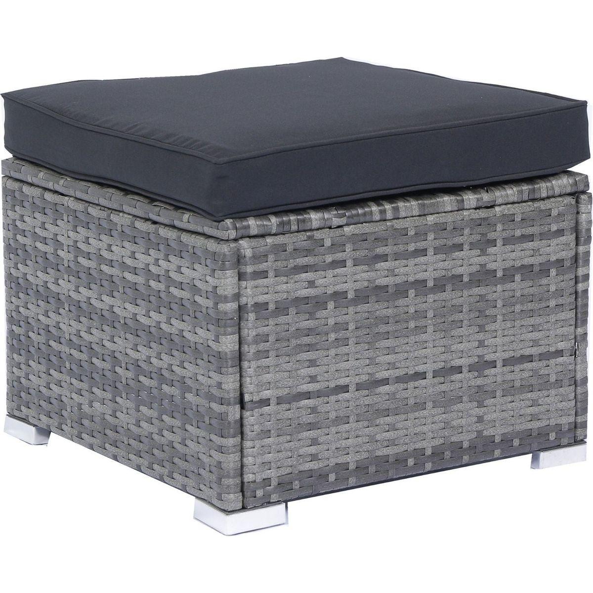 8 Piece Patio Sectional Wicker Rattan Outdoor Furniture Sofa Set with One Storage Box Under Seat and Cushion Box Grey wicker + Black Cushion + Clear Glass Top