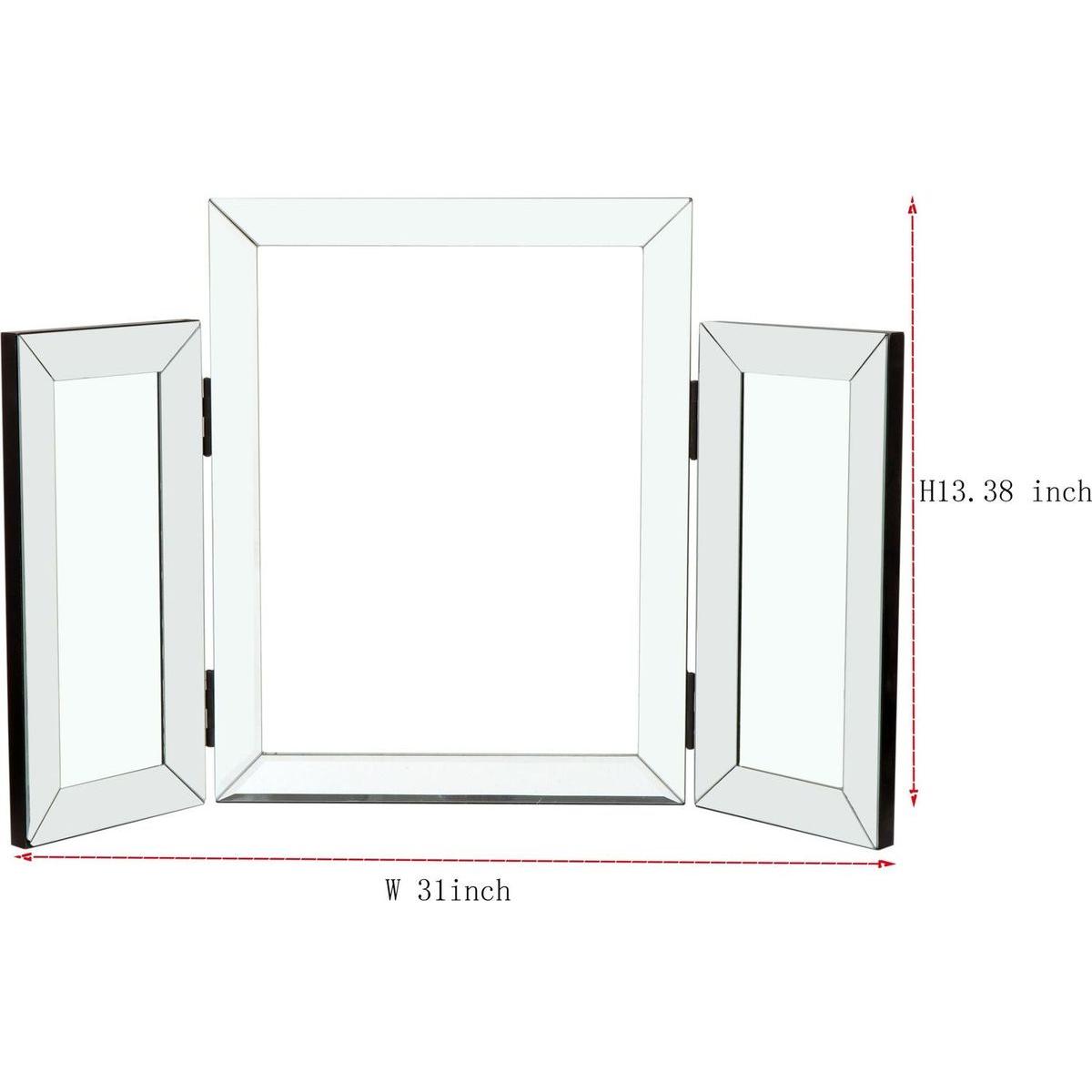 W 31 inch X H 20 inch Mountain shaped Folding vanity mirror Widely used in homes and offices