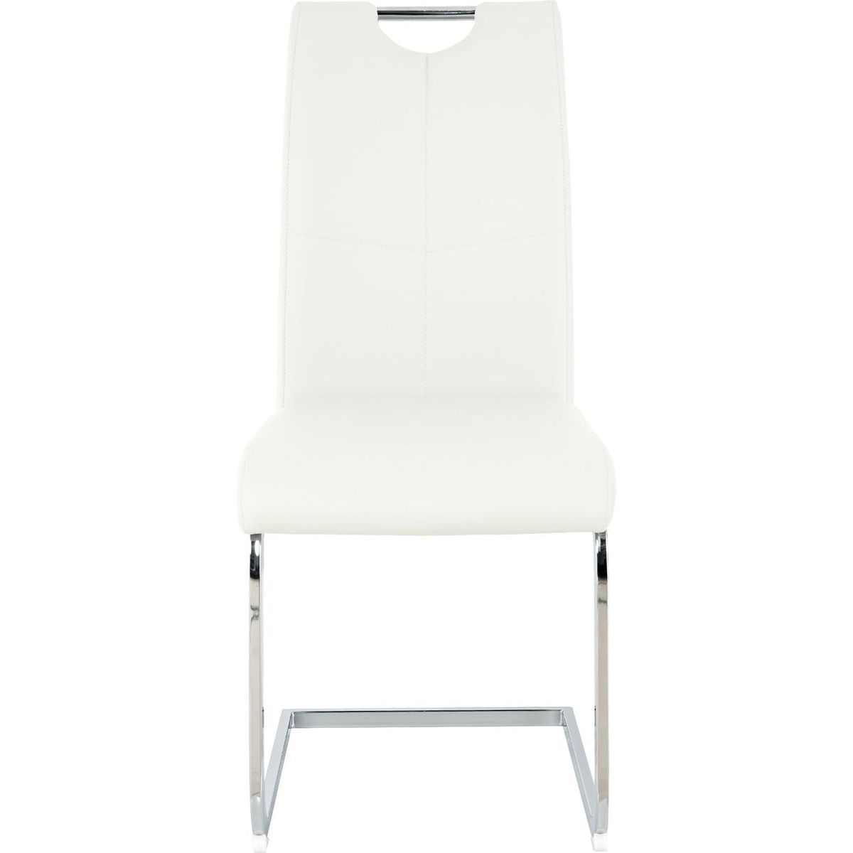 Modern Dining Chairs with Faux Leather Padded Seat Dining Living Room Chairs Upholstered Chair with Chrome Metal Legs Design for Kitchen, Living, Bedroom, Dining Room Side Chairs Set of 2