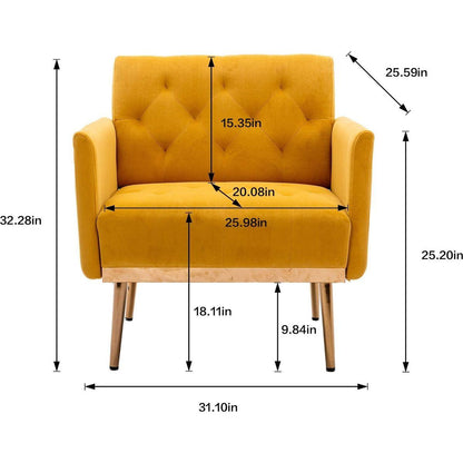 Accent Chair, leisure single sofa with Rose Golden feet