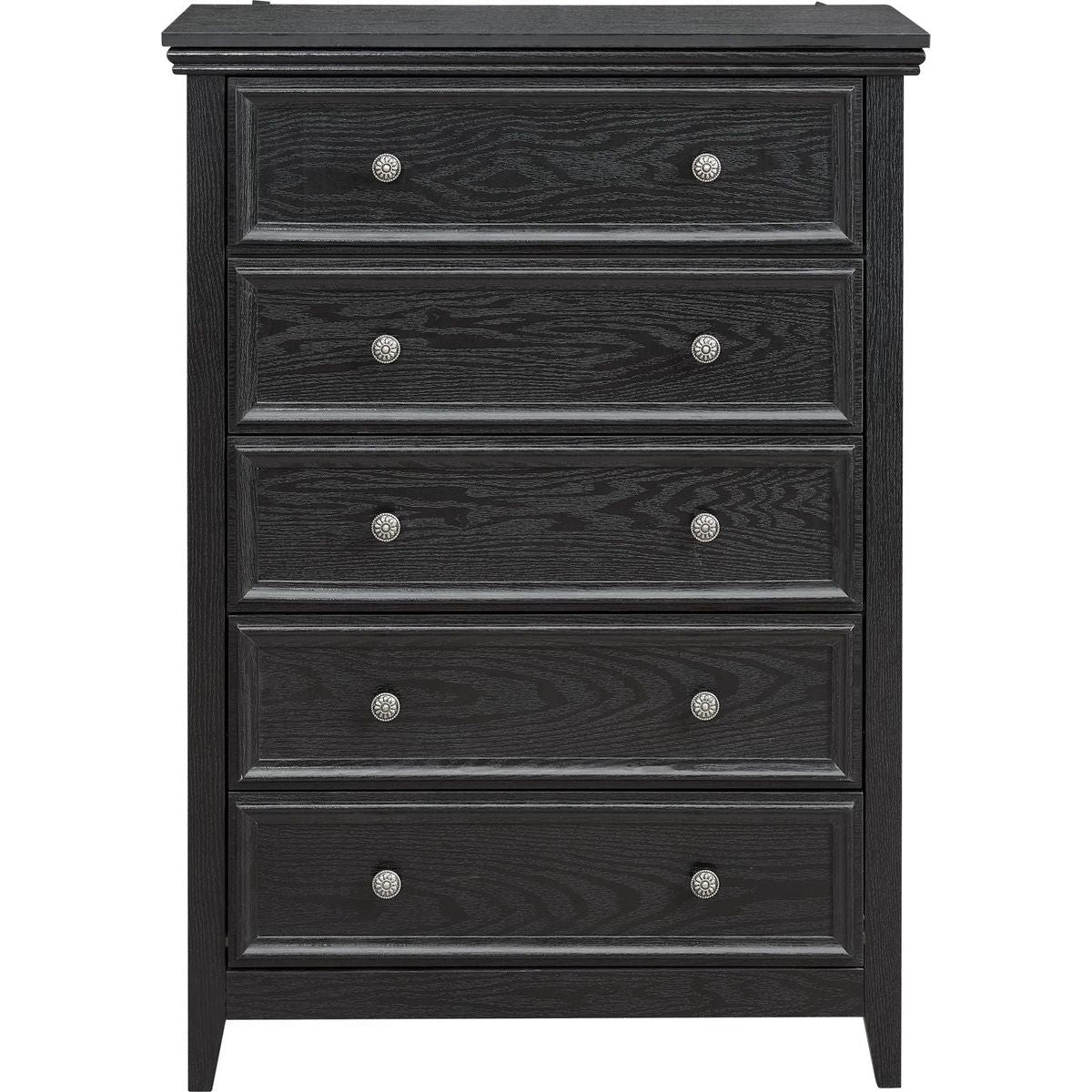 Modern 5 Drawers Dresser 5 Drawers Cabinet,Chest of Drawers Closet Organizers and Storage Clothes Storage Drawers Cabinet for Living Room, Farmhouse Dresser Organizer Black