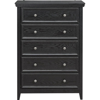 Modern 5 Drawers Dresser 5 Drawers Cabinet,Chest of Drawers Closet Organizers and Storage Clothes Storage Drawers Cabinet for Living Room, Farmhouse Dresser Organizer Black