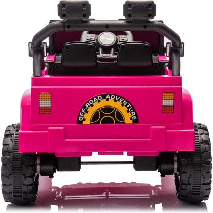 12V Kids Ride On Electric Car W/Parents Control,Dual drive, Four-wheel Suspension,With music,Bluetooth,MP3,USB,with headlights, steering wheel quick release,Slow start for Kids Aged 3-8.