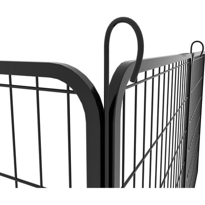 6 Panels Heavy Duty Metal Playpen with door,39.37"H Dog Fence Pet Exercise Pen for Outdoor, Indoor