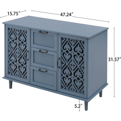 2 Door 3 Drawer Cabinet, American Furniture, Suitable for Bedroom, Living Room, Study