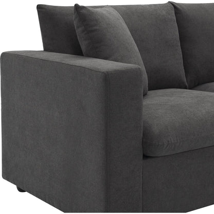 100.4x64.6" Modern Sectional Sofa,L-shaped Couch Set with 2 Free pillows,4-seat Polyester Fabric Couch Set with Convertible Ottoman for Living Room, Apartment, Office,4 Colors