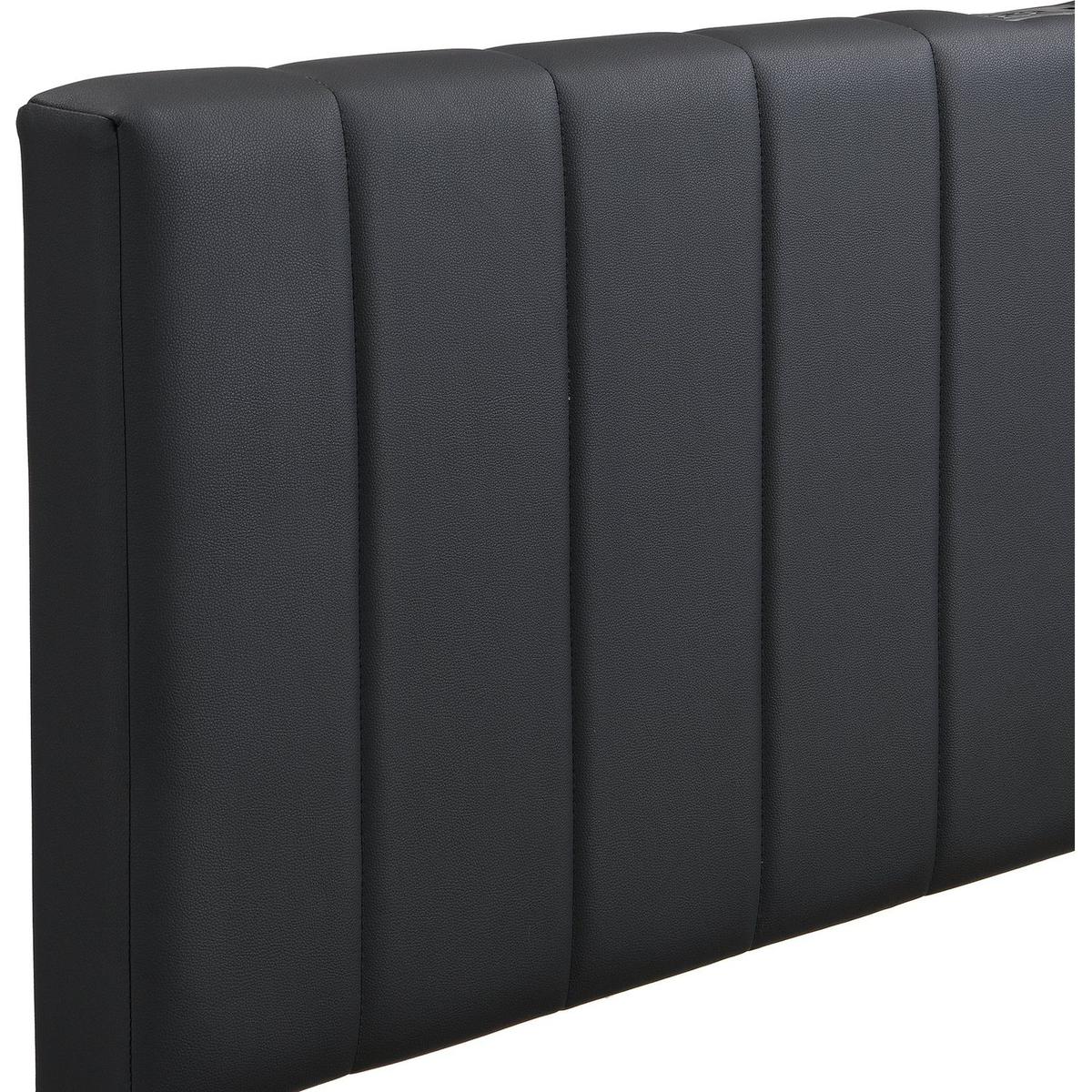 Full Size Upholstered Bed with Hydraulic Storage System and LED Light, Modern Platform Bed with Sockets and USB Ports, Black
