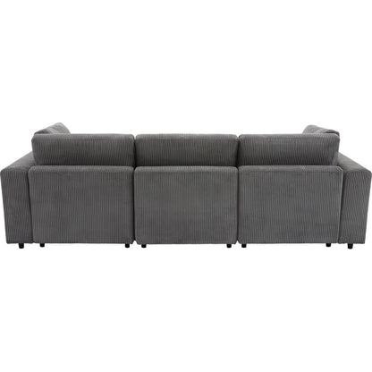 105" 3 Seater Sofa with Removable Back Cushions and 5 Pillows, for Living Room, Apartment, Spacious Space