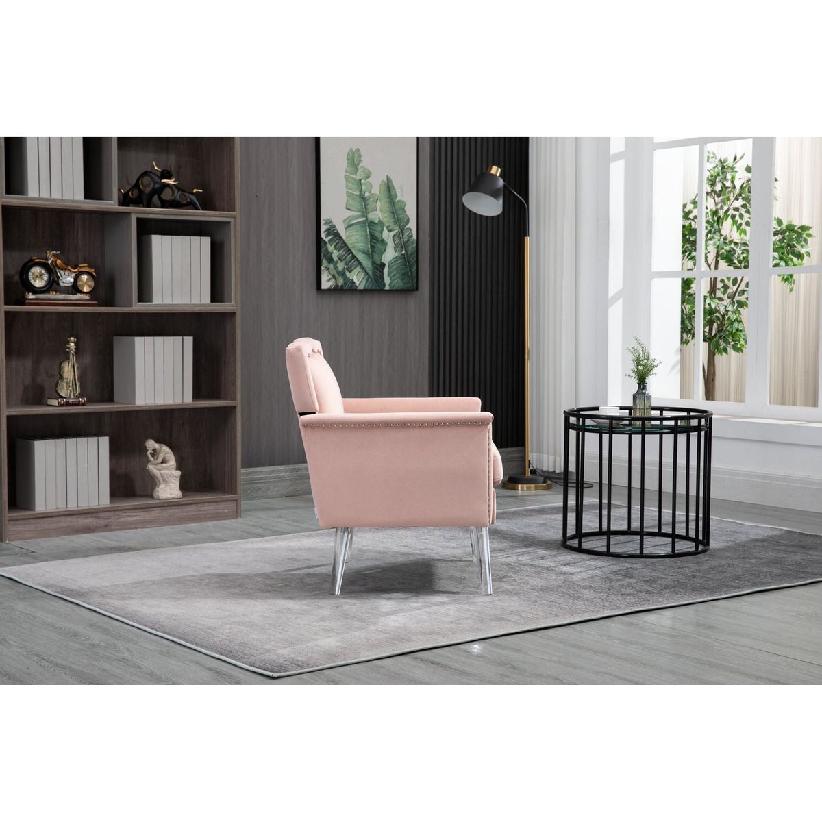 Accent Chair, Living Room Chair / leisure single sofa with acrylic feet