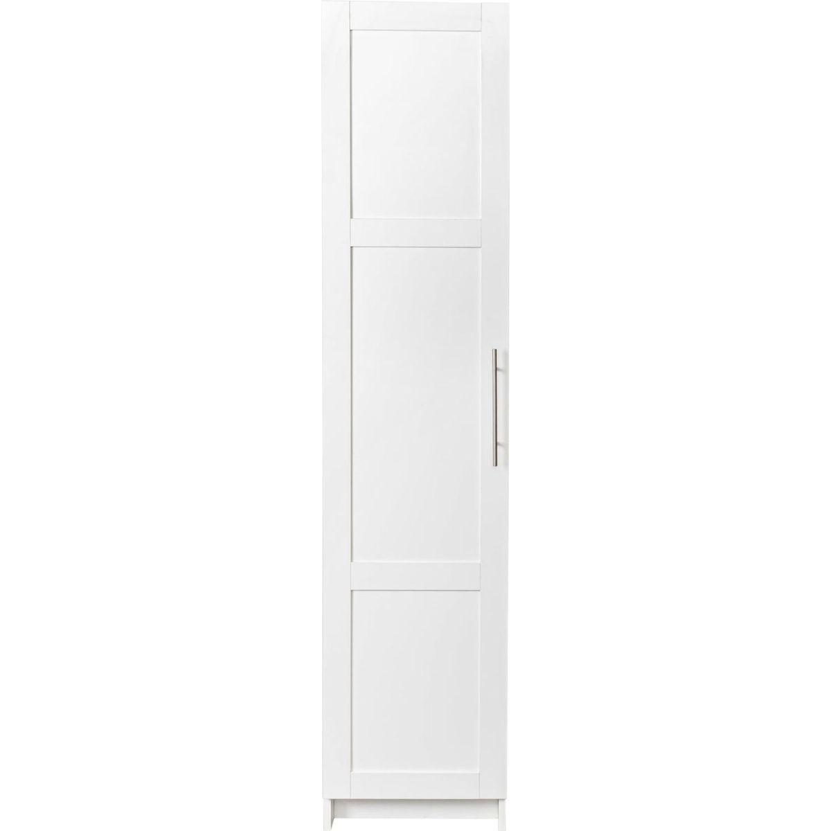 Stackable Wall Mounted Storage Cabinet, 15.75" D x 15.75" W x 70.87" H, White